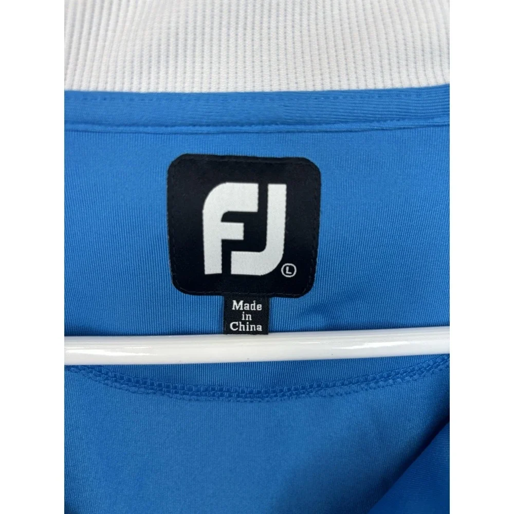FootJoy Pullover Men's Size Large Blue 1/4 Zip Long Sleeve Nylon Stretch Golf‎